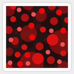 red pop art polka dot pattern Sticker